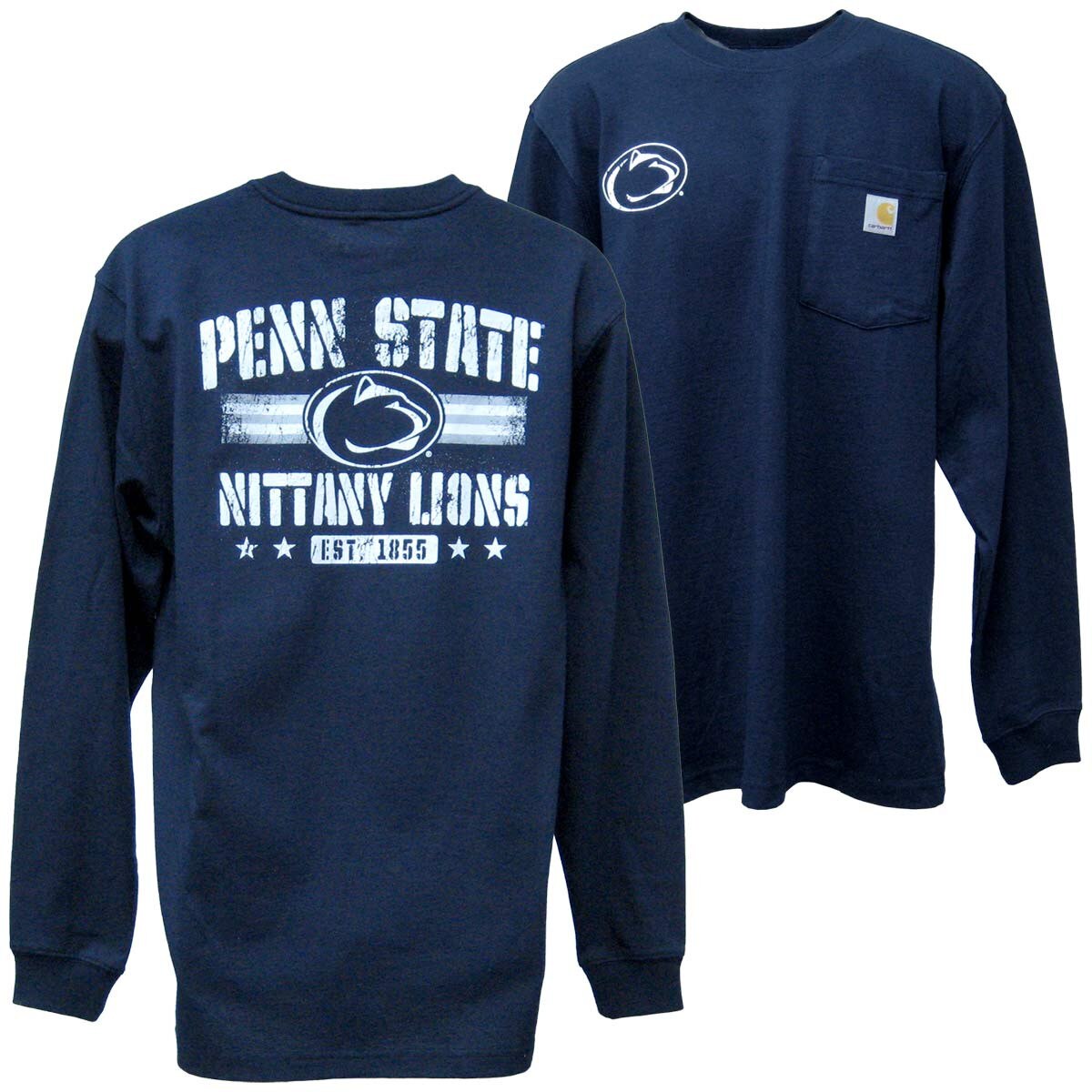 navy long sleeve t-shirt Carhartt Penn State Nittany Lions